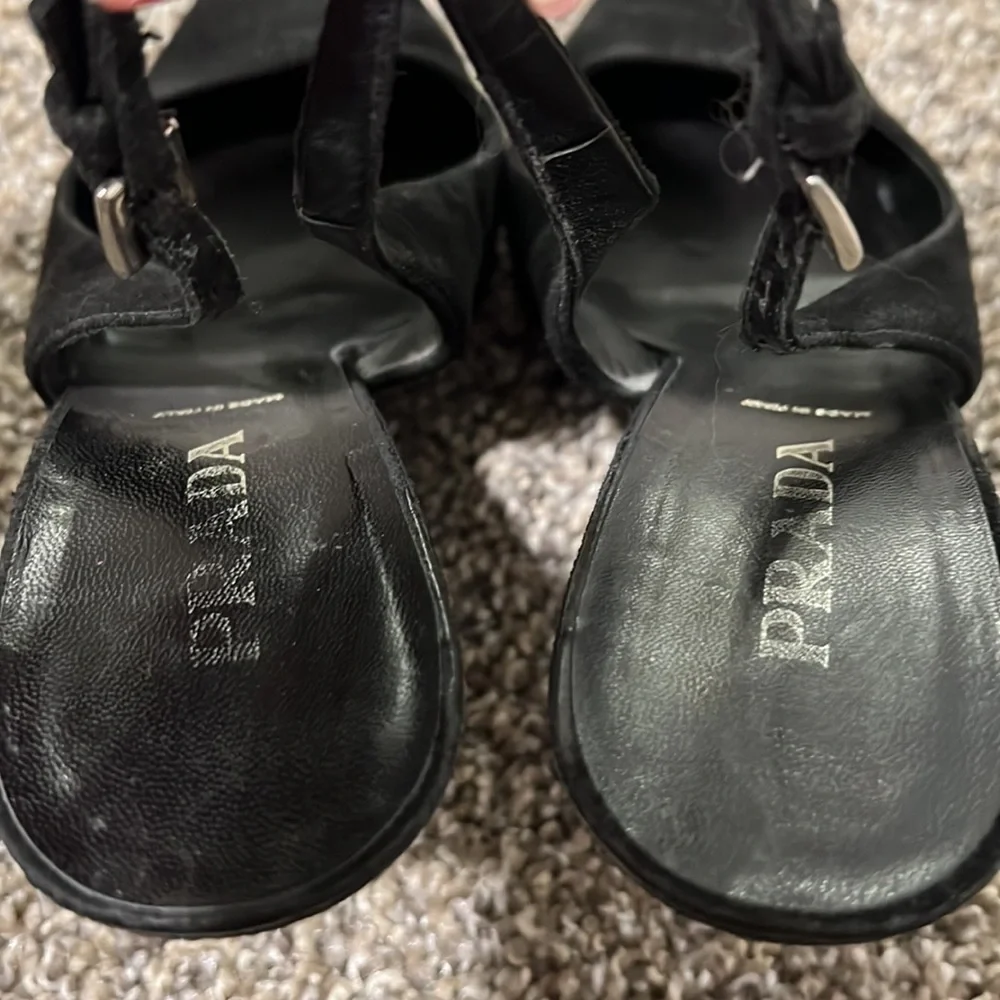 Prada black suede heels - Picture 6 of 8